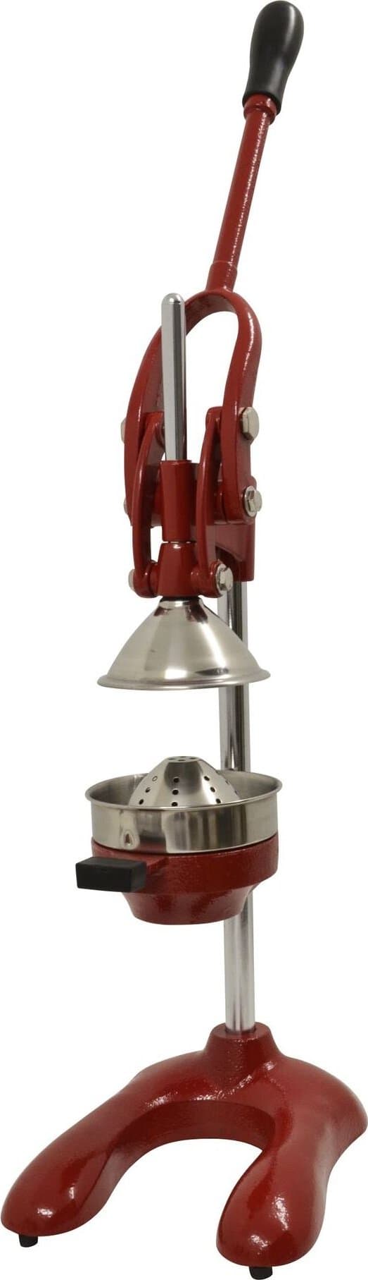 Manual Cast-Iron Red Citrus Squeezer with 5″ Cutter Plate Diameter