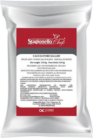 Stagionello Curing Salts and Spice Blends for Rapid Fermentation Salami Cacciatore Salami 2.01 kg / bag