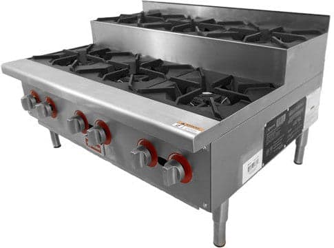 36″ Step-Up Hot Plate with 6 Burners