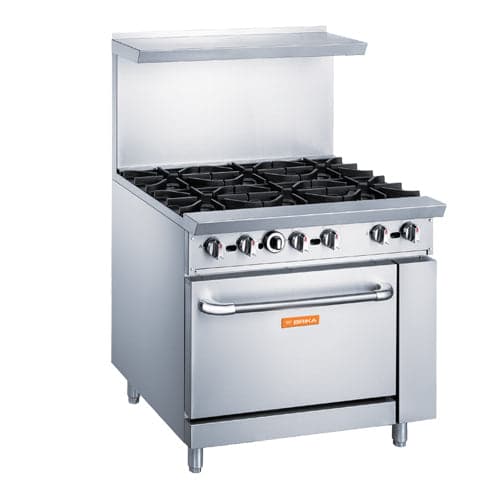 Brika BGR-6B 36″ Propane Gas Range With 6 Open Burner