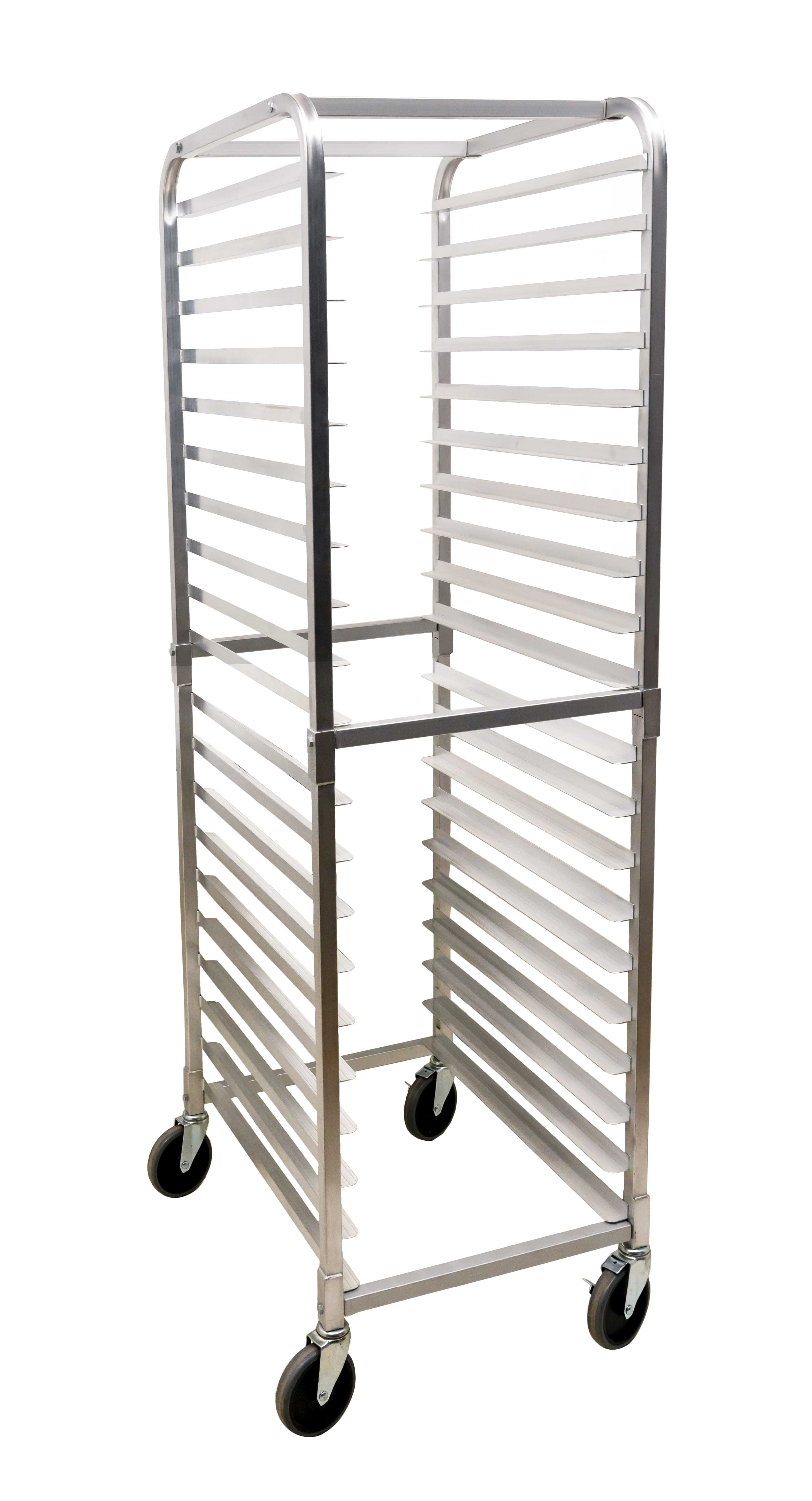Aluminum Curved Top Bun Pan Rack with 20 slides and 3″ spacing (Half Cut)