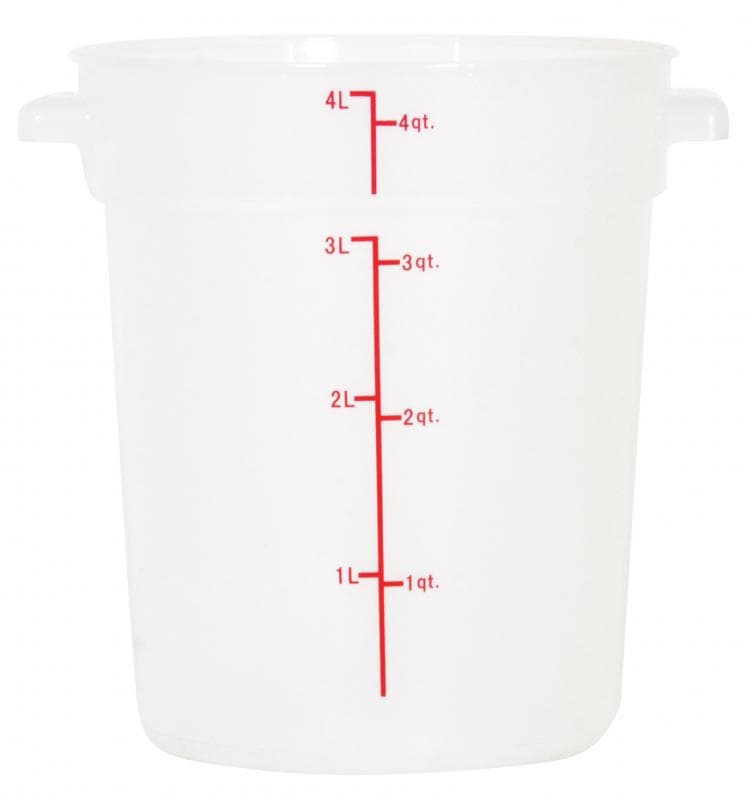 4 qt Polypropylene Translucent Round Food Storage Container