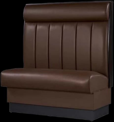 ATS William QuickShip Booth, 6-Channel Head Roll Back, Single, 48" H x 46" L, Brown