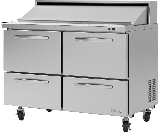 Turbo Air – PRO Series 48.25″ Silver Sandwich/Salad Unit with 4 Drawers and Side-Breathing – PST-48-D4-N (ETA 5-6 Weeks)