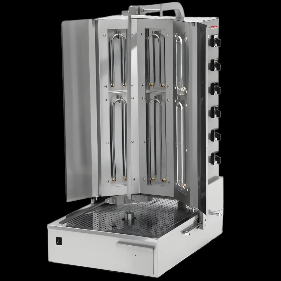 BakeMax BMDN1703R Heavy Duty Commercial Electric 6-Burner Shawarma Machine