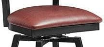 Omcan - Burgundy Vinyl Seat For Bar Height Metal Ladder Back Swivel Chairs, Pack of 3 - 69746 (Chair Frame Sold Separately)