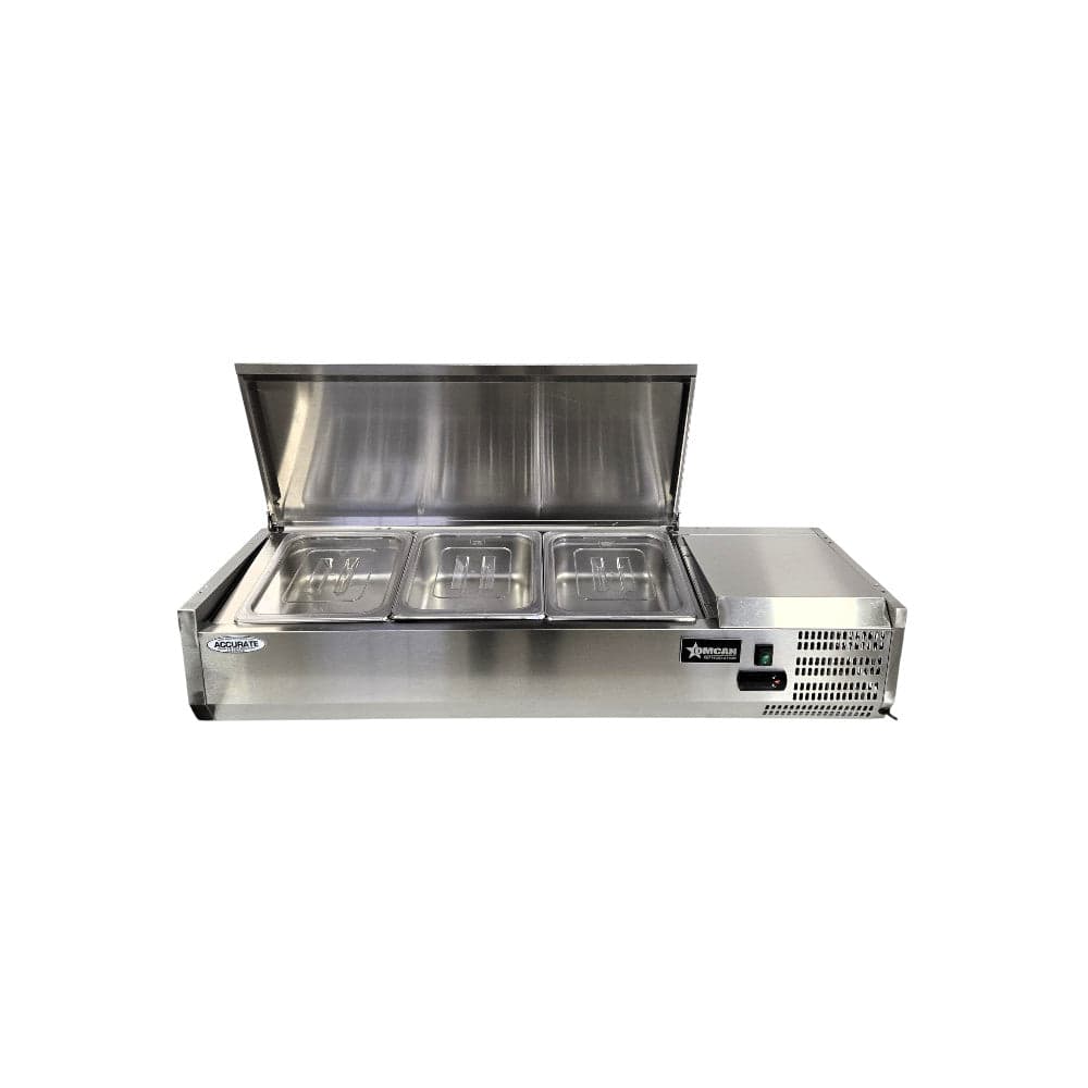 Omcan 46658 Refrigerated Topping Rail with S/S Cover