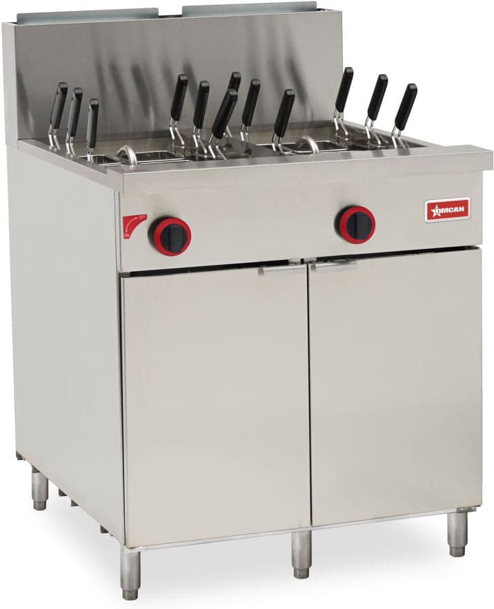 2 x 11 Gallon (42L) Natural Gas Floor Model Pasta Cooker, 140,000 BTU