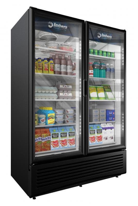Imbera 54″ Two (2) Glass Door Refrigerator, 41 cu.ft. (1161 L), Black