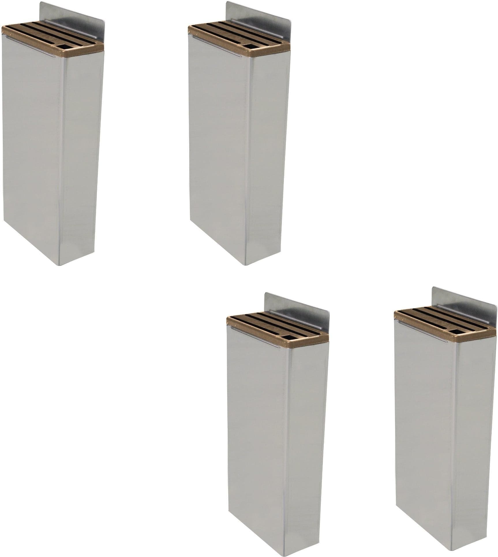 Extra Small Stainless Steel Knife Rack with Tan Plastic Insert