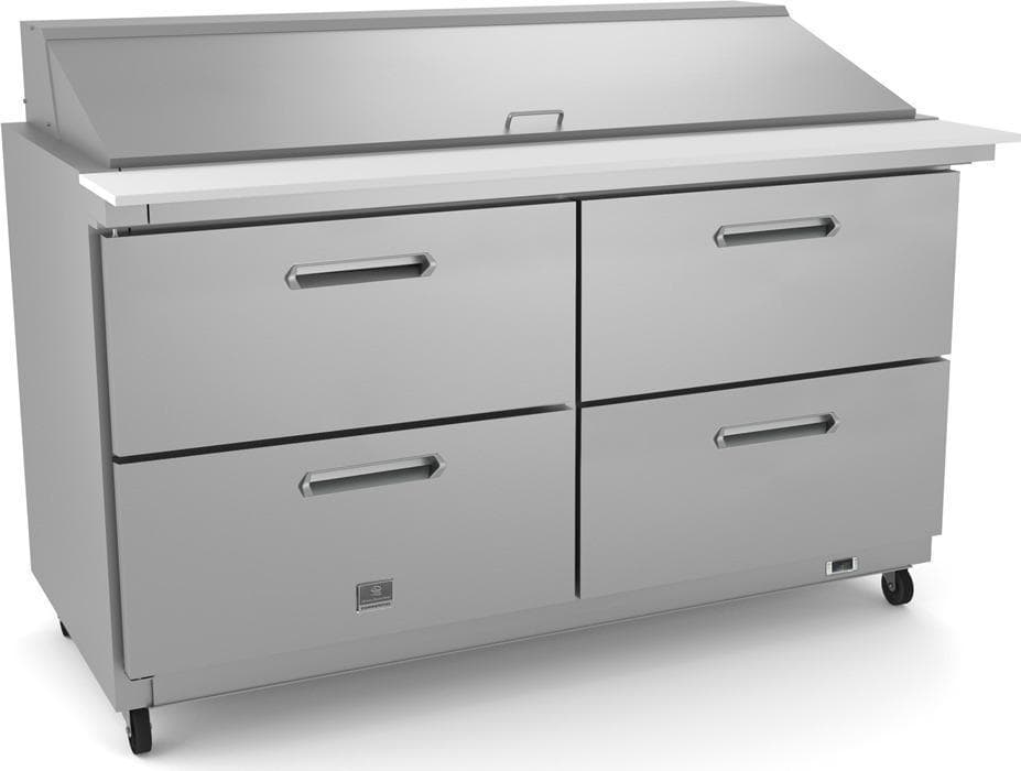 Kelvinator Commercial – 60″ Mega-Top Table with 4 Drawers & 24GN1/6 Containers – KCHMT60.24.2D