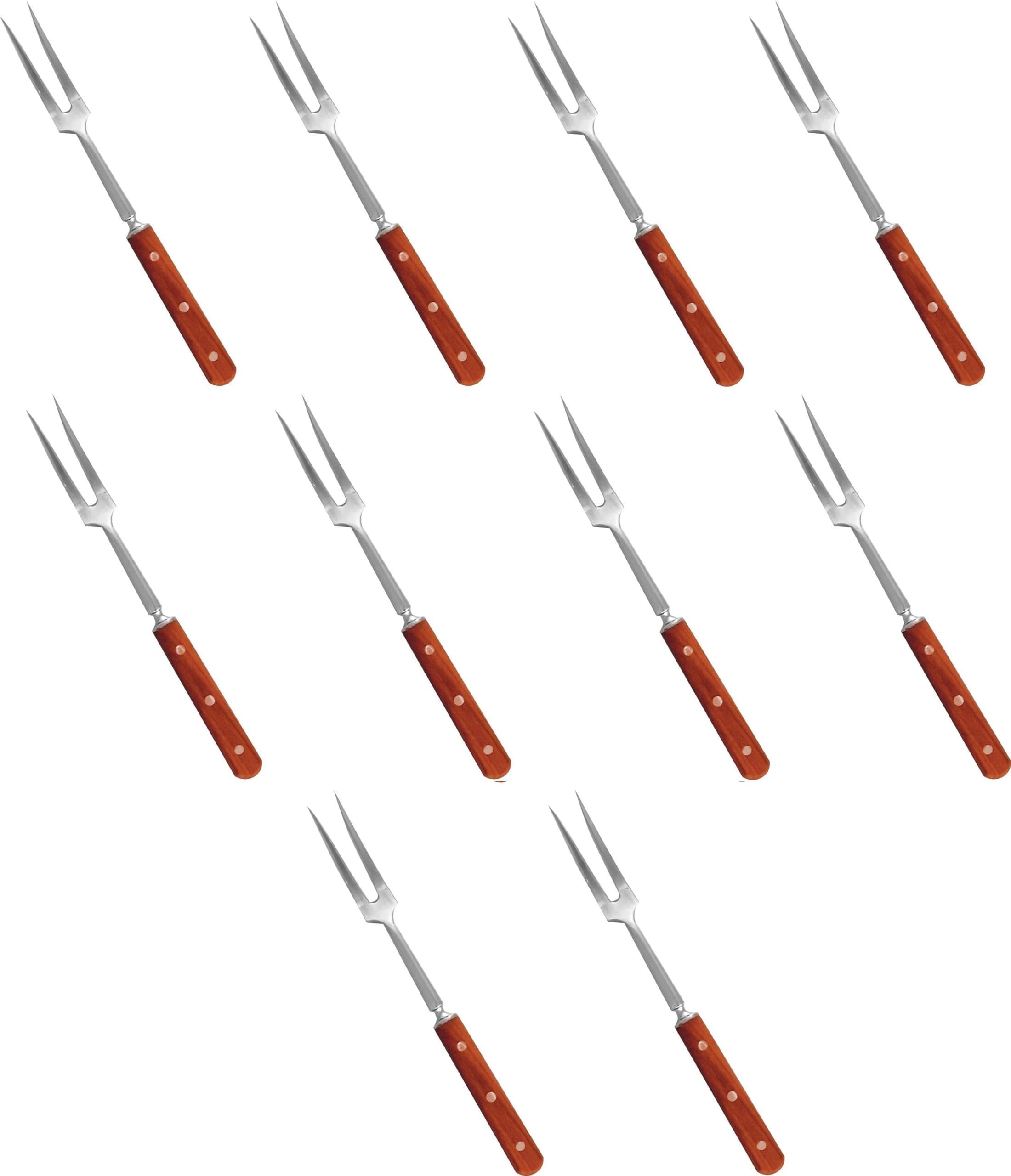 12.5″ Heavy-duty Kitchen Fork with Short Wooden Handle