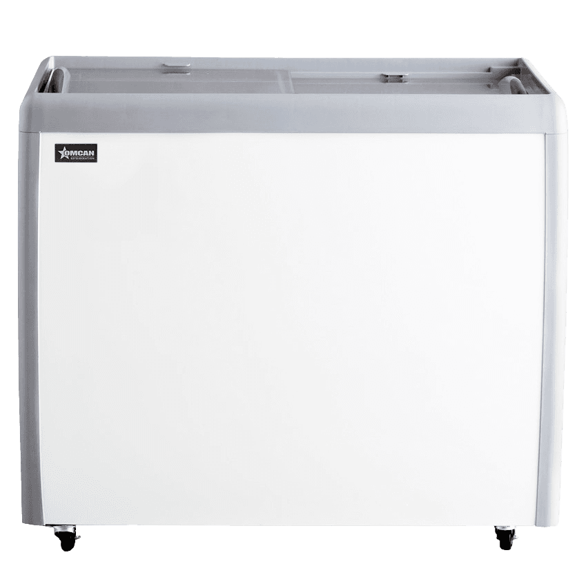 39" Two (2) Door Ice Cream Display Chest Freezer with Flat Glass Top, 9.5 cu.ft (270 L)