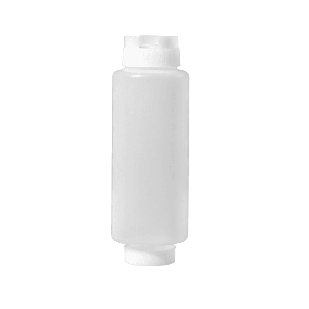 24 oz Clear Dual-way First In First Out Squeeze Bottle NSF