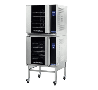 Turbofan – Full Size Sheet Pan Touch Screen Electric Convection Oven Double Stacked With Castor Base Stand – E32T5/2C