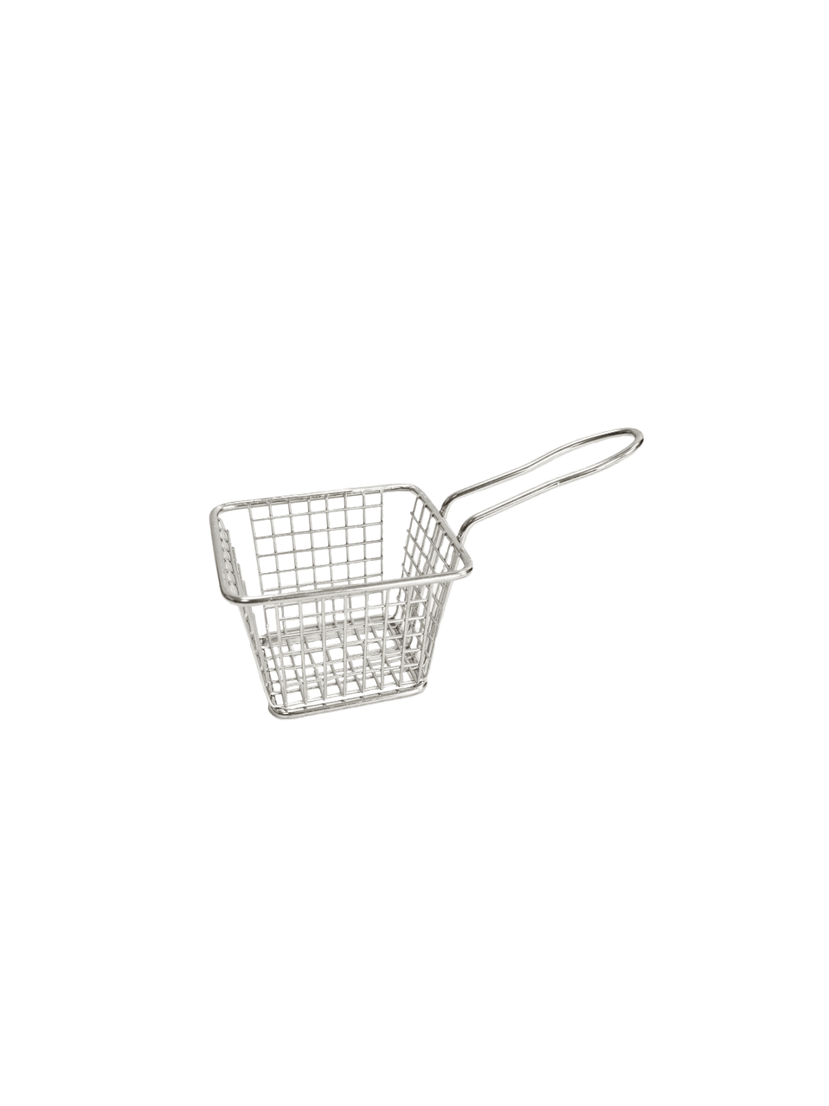 4″ x 4″ x 3″ Square Stainless Steel Mini Serving Basket