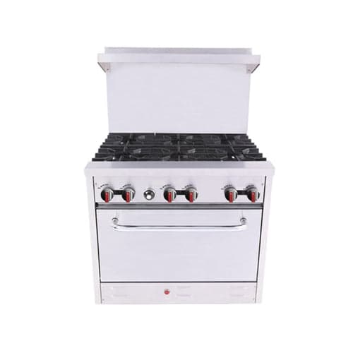 Bakemax BAS36O 36″ Propane Gas Range With 6 Open Burner