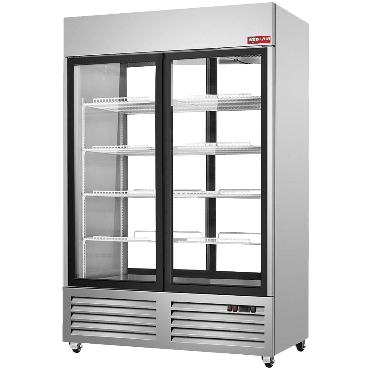New Air NSGR-48-PT Glass Door Pass-Through Refrigerator