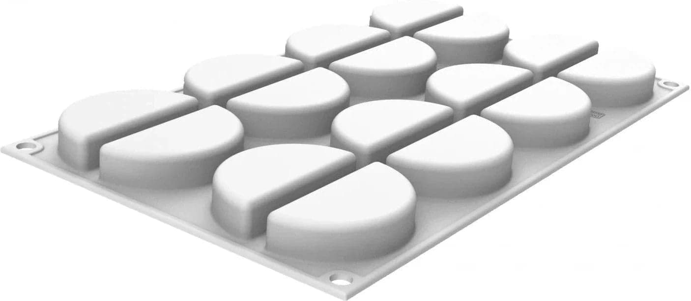 Silikomart – 0.6" Silicone Baking Mould with 16 Cavities – CURVE RAINBOW 26