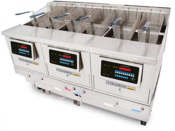 Ultrafryer – E17-14 Three Vat Commercial Electric Fryer with UltraClear Filtration – B-E17-14-3-UC