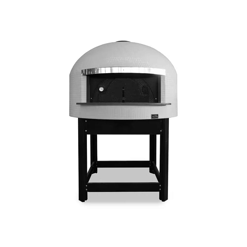 Alfa Napoli M130 Wood-Fired Pizza Oven in White Tile Mosaic with Base – M130