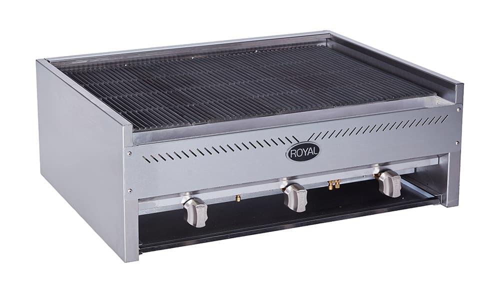 Royal – 12″ Stainless Steel Heavy Duty Snack Char Rock Broiler – RSCB-12