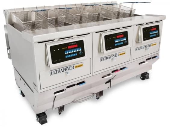Ultrafryer – P20-20 Three Vat Commercial Gas Fryer with UltraClear Plus Filtration – B-P20-20-3-UCP