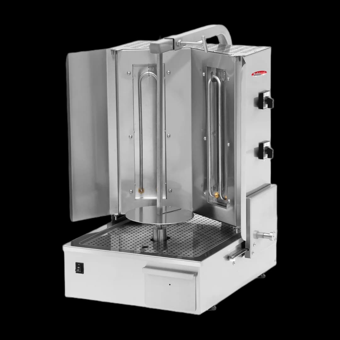 BakeMax BMDN1712R Heavy Duty Commercial Electric 2-Burner Shawarma Machine