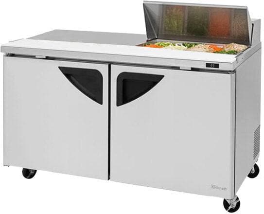 Turbo Air – Super Deluxe 60″ 2 Door Refrigerated Sandwich Prep Table with Left Work Station – TST-60SD-08S-N(-LW) (ETA 5-6 Weeks)