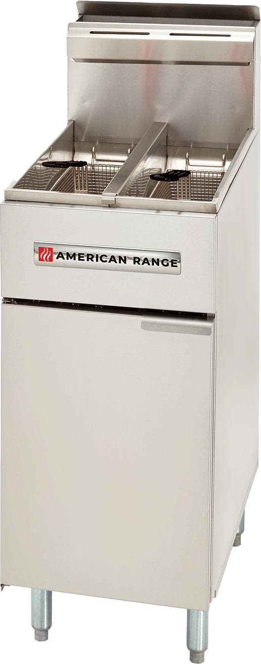 American Range - 25 / 25 lb Stainless Steel Gas Floor Fryer - AF-25/25