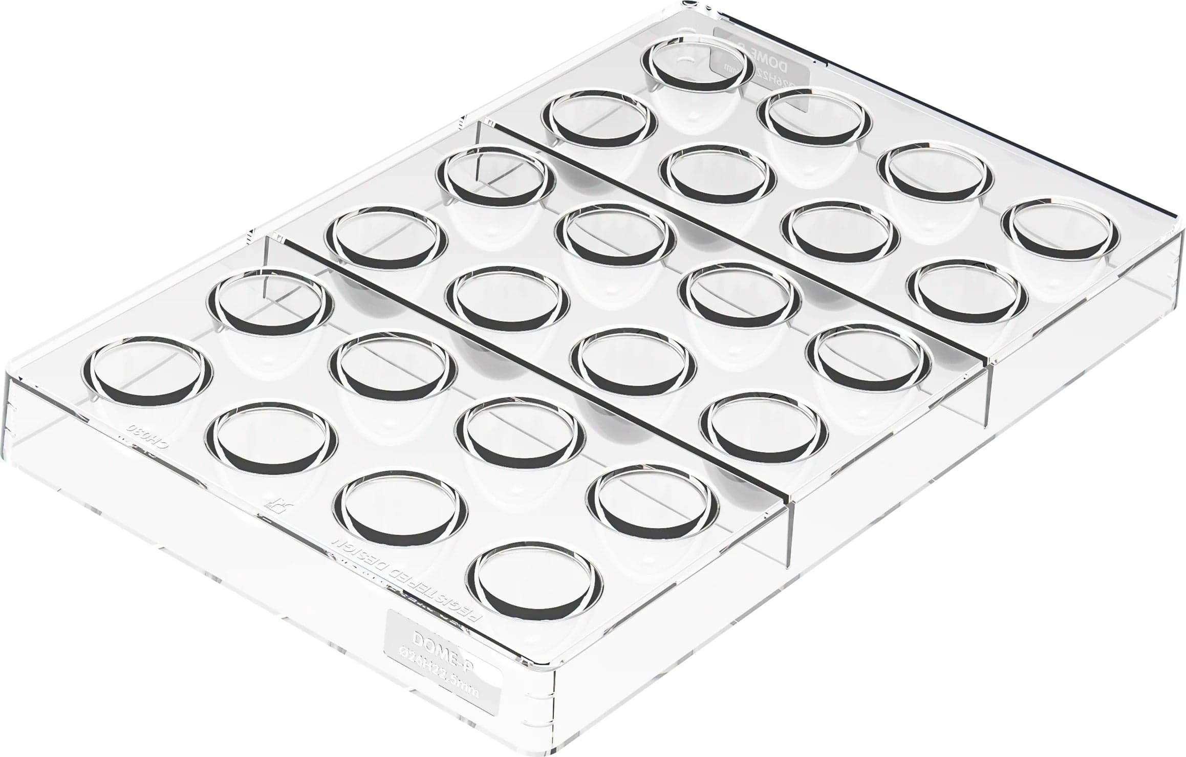 Silikomart – 0.88" Kit Dome 01 Polycarbonate Praline Chocolate Mould