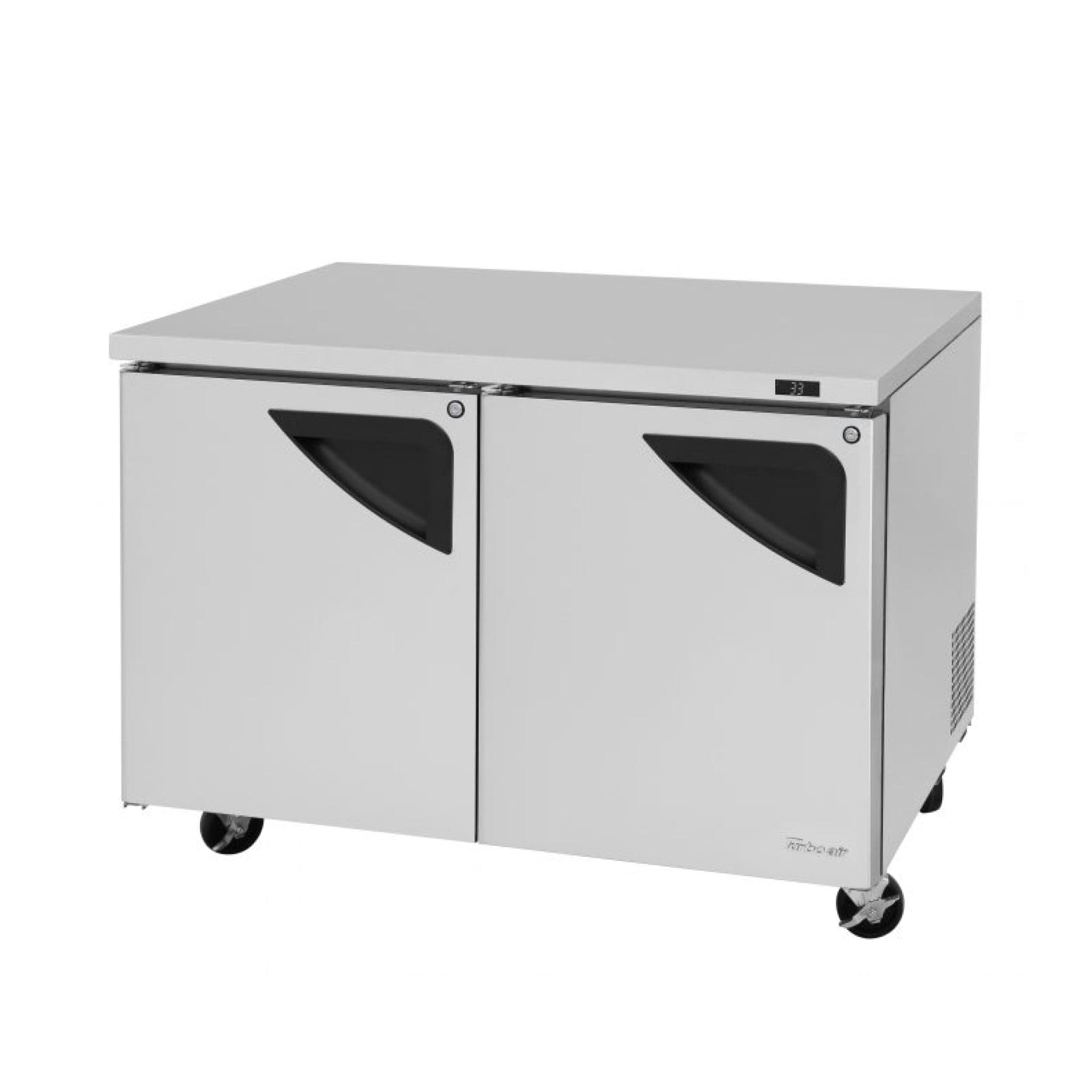 Turbo Air TUR-48SD-N-AL 48″ Solid 2-Door Super Deluxe Series All Left Hinged Undercounter Refrigerator