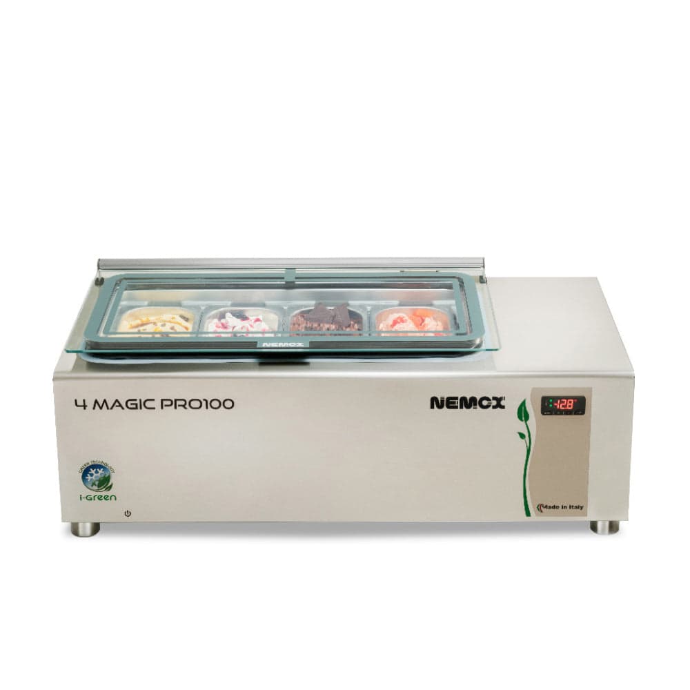 Nemox 39″ 4 Magic Pro100 i-Green Countertop Ice Cream Storage Case