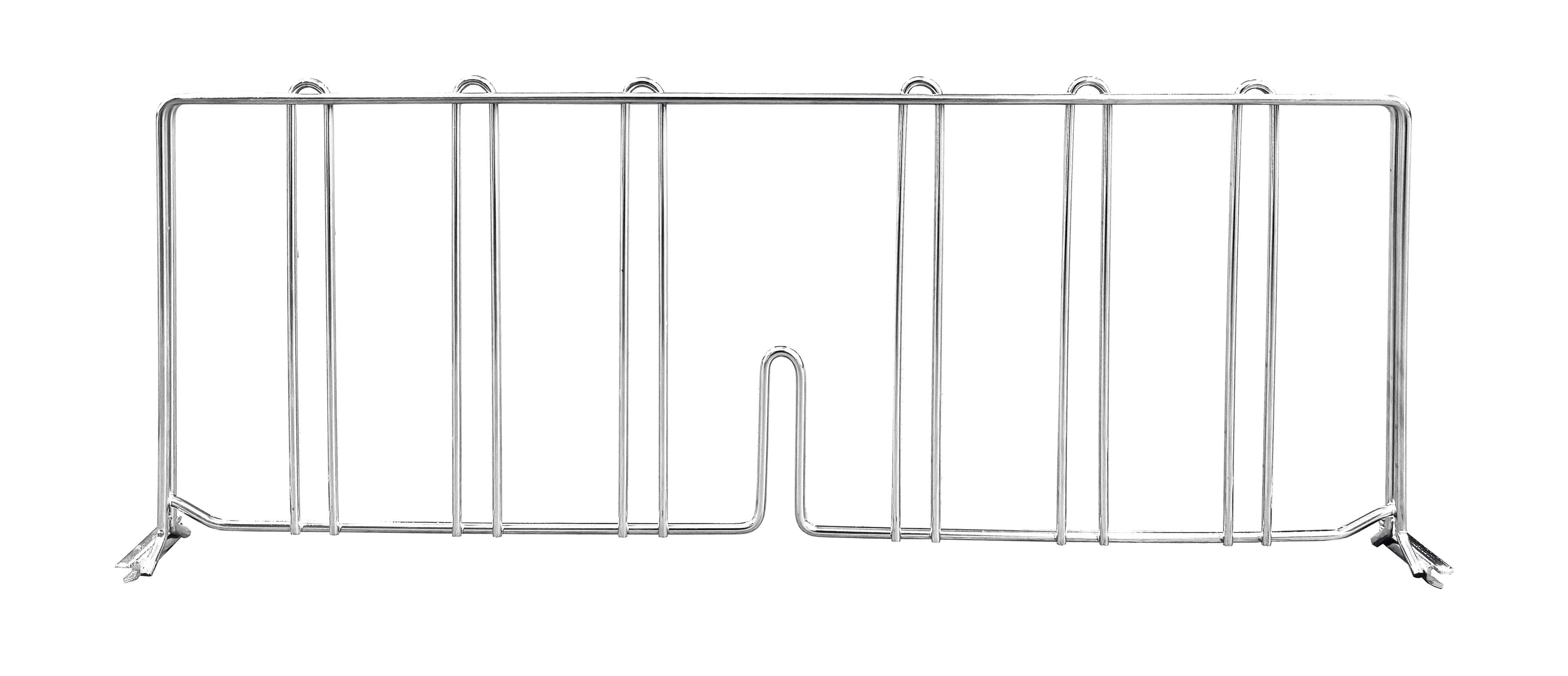 Pressure Fit Chrome Shelf Divider 18" x 4"