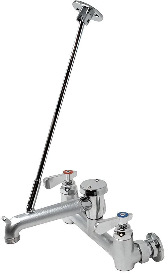 Wall Mounted Mop Sink Faucet With 6 1/2″ Swing Spout, 8″ Centers