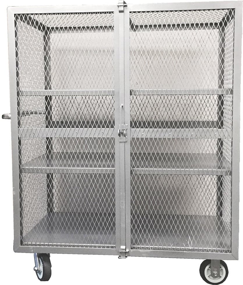 Winholt - 24" x 48" Steel Security Cage With Two Adjustable Shelves - EC-3-2448-2ADJ