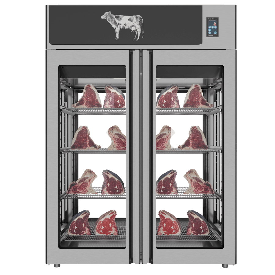 Stagionello® Dry Age 3.0 1400 Liter, 450 Kg Dry Aging Cabinet with Humidity Management, 4-Glass View – 220-240V, 1Ph, 548W