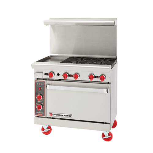 American Range AR-12G-4B-LP 36″ Propane Gas Range With 12″ Griddle