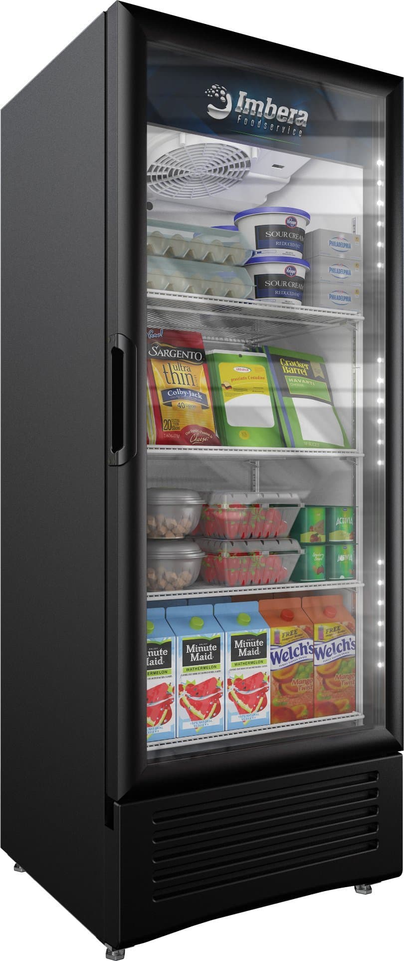 Imbera One (1) Glass Door Refrigerator, . ( ), Black