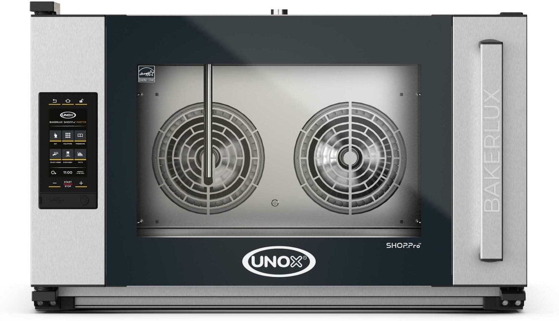 Unox – XAFR-04FS-EMRV ROSELLA Bakerlux Convection Oven w/ Left to Right Opening & SHOP.Pro MASTER – NXSXAFR04FSEMRVDR