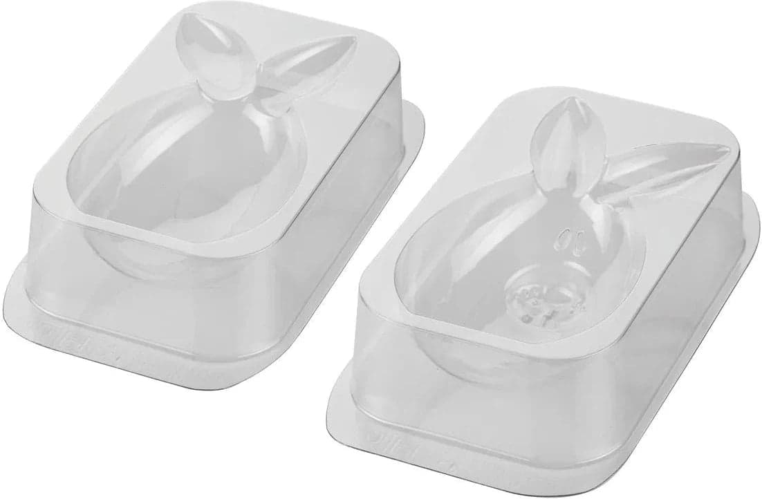 Silikomart – 11.2" x 5.9" x 2.2" Plastic Thermoformed LUCKY BUNNY Chocolate Baking Mould