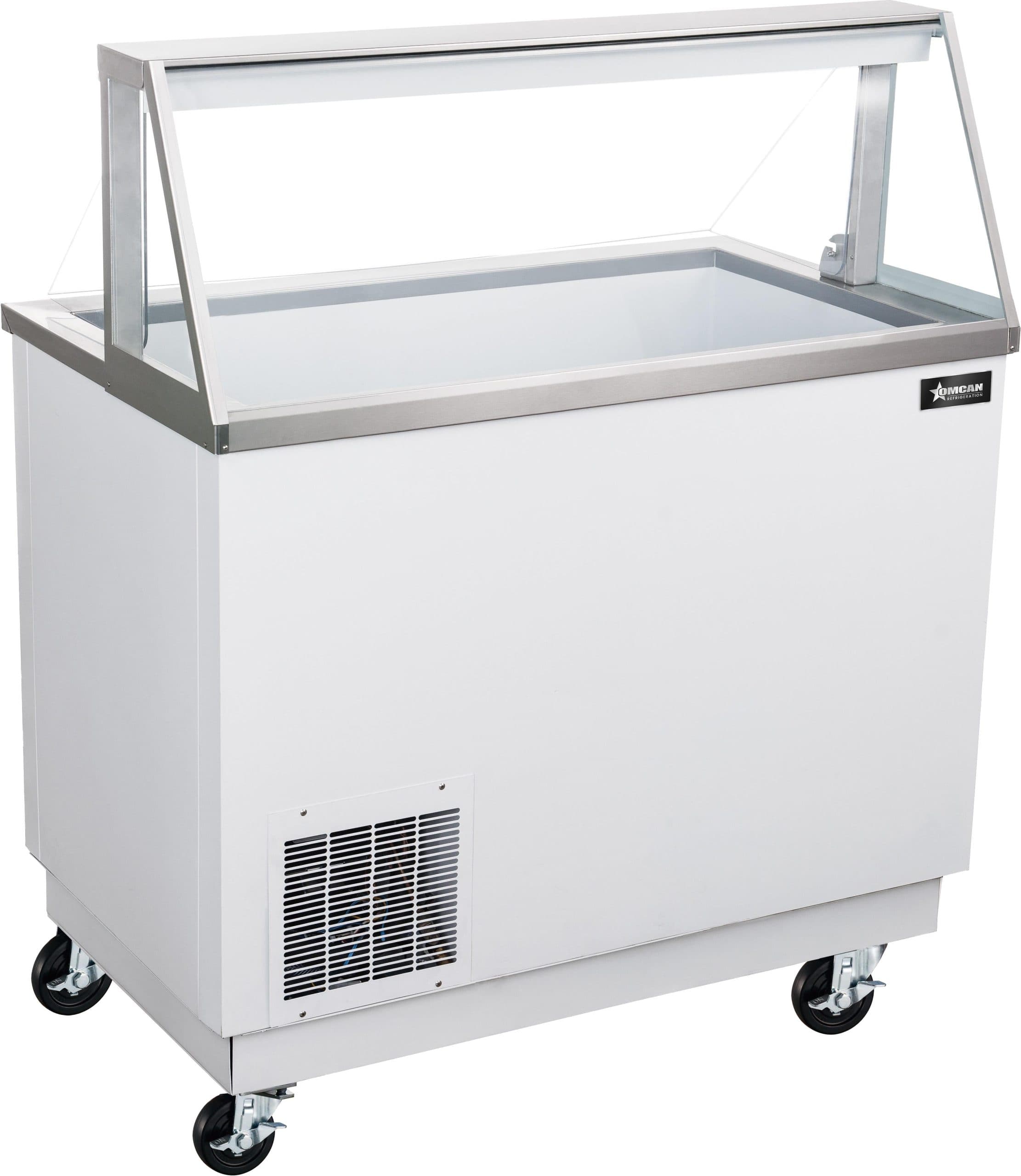 47” 8+4 Tubs Capacity Ice Cream Dipping Display with Sneeze Guard