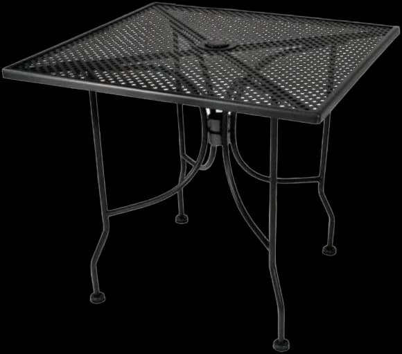 ATS Square Perforated Metal Outdoor Table Top, 36" x 36", Black