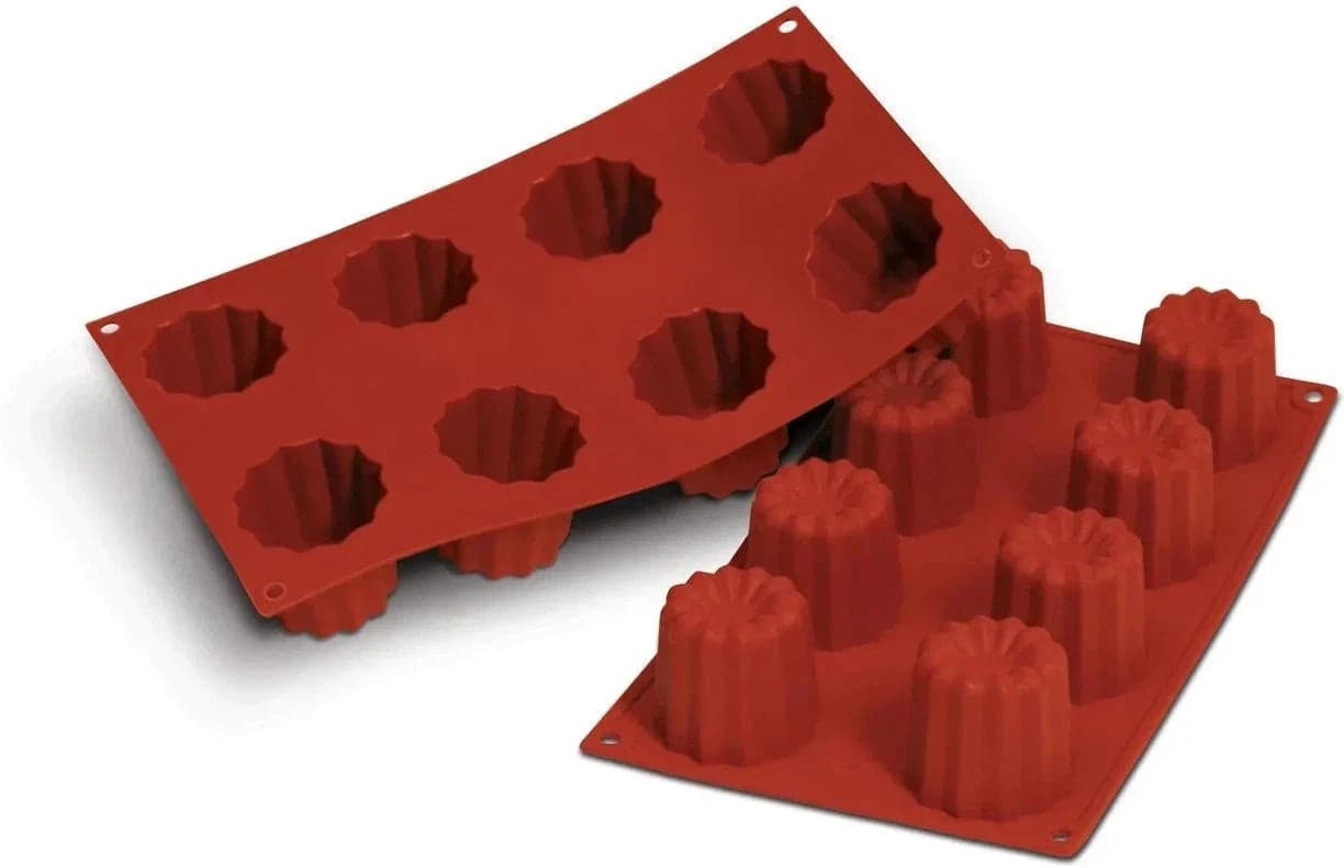 Silikomart – 2.1" x 1.9" Silicone 8 Compartment Big Bordelais Baking Mold – SF050