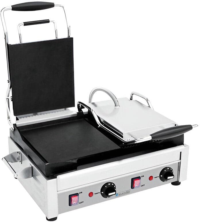 Eurodib – 18″ x 11″ Panini Grill w/ Left Side Flat Right Side Ribbed – SFE02375-240