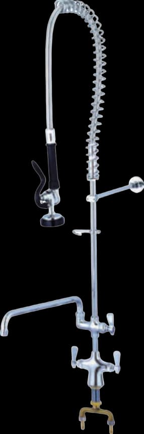 ATS FLO 4" Deck Mount Pre-rinse Faucet with 14" Spout, Heavy-duty