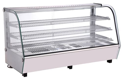 48″ Countertop Display Warmer, 3 Shelves, Front Curved Glass, Full-Service, 7.14 cu. ft. (202 L) Capacity