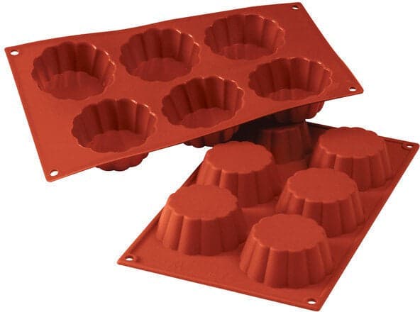 Silikomart – Silicone 6 Compartment Briochettes Baking Mold – SF035
