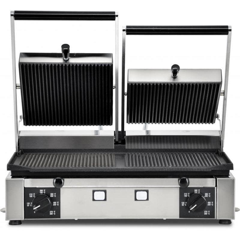 Trento 10″ x 19″ Ribbed Sandwich Grill 230V – 11378