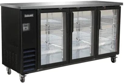 Celcold – 72″ Glass Door Commercial Back Bar Refrigerator – CBB72G